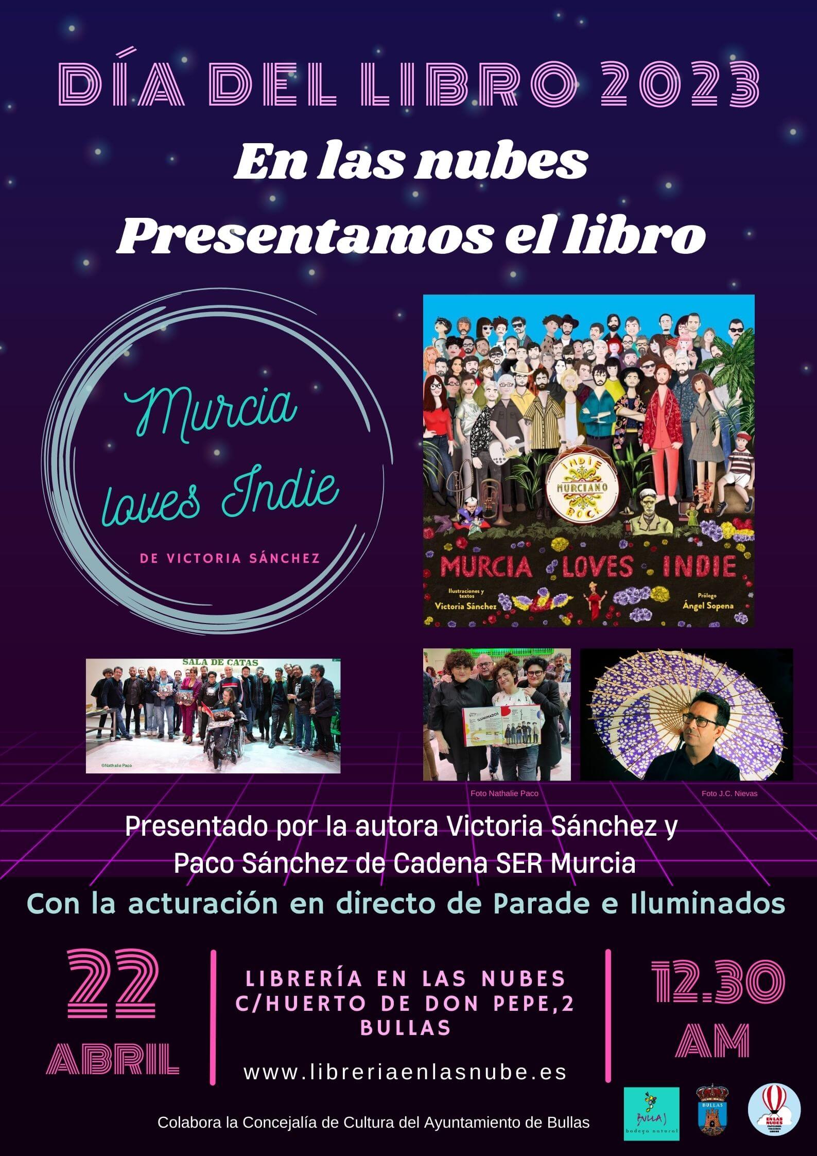 presentación del libro "Murcia Loves Indie" de Victoria Sánchez en la librería En las nubes